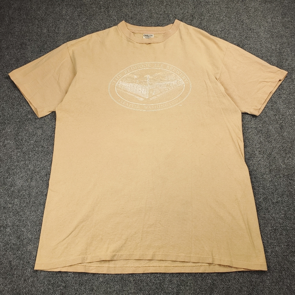 Vintage 90s Redhook Ale Brewery Shirt Oneita USA Made Backdoor Tavern Pittsburgh